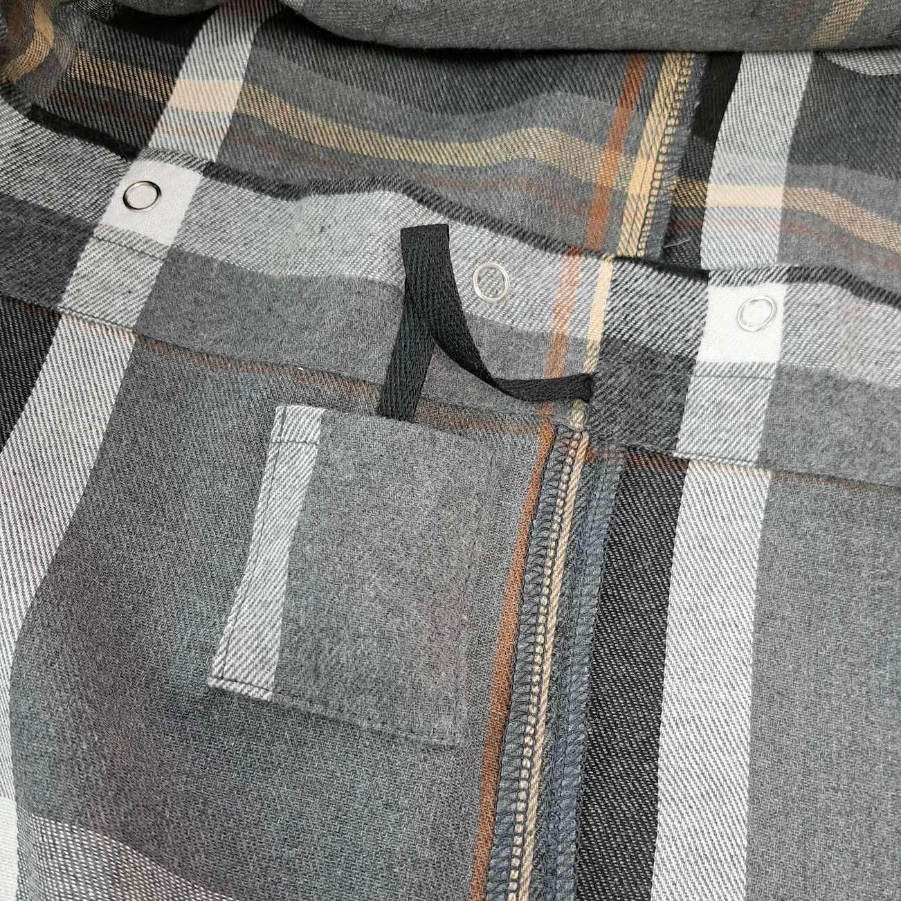 Checkered shirt with detachable bottom
