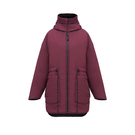 <tc>Зимова двостороння куртка марсала/чорний </tc>