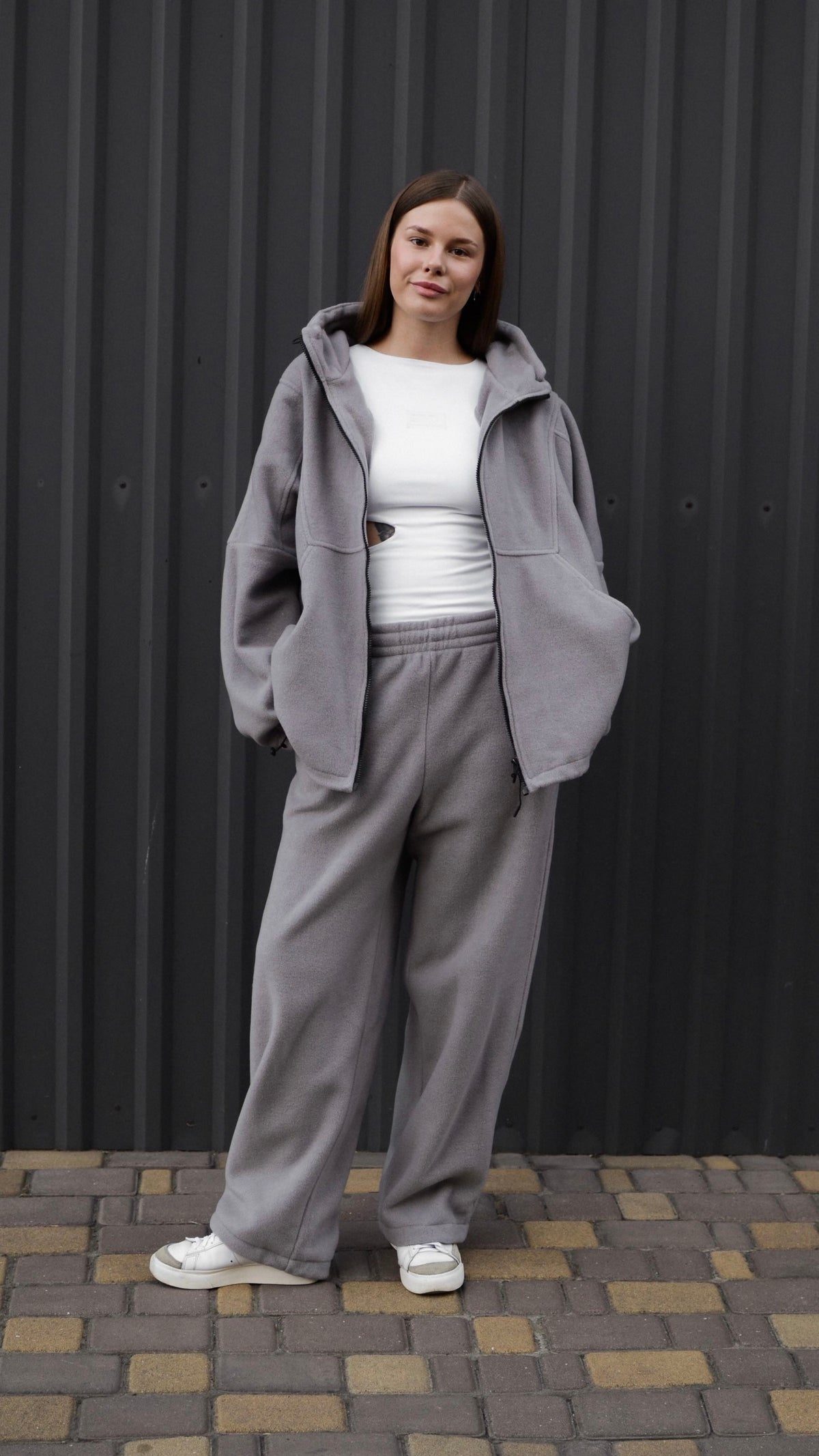 Pants fleece gray