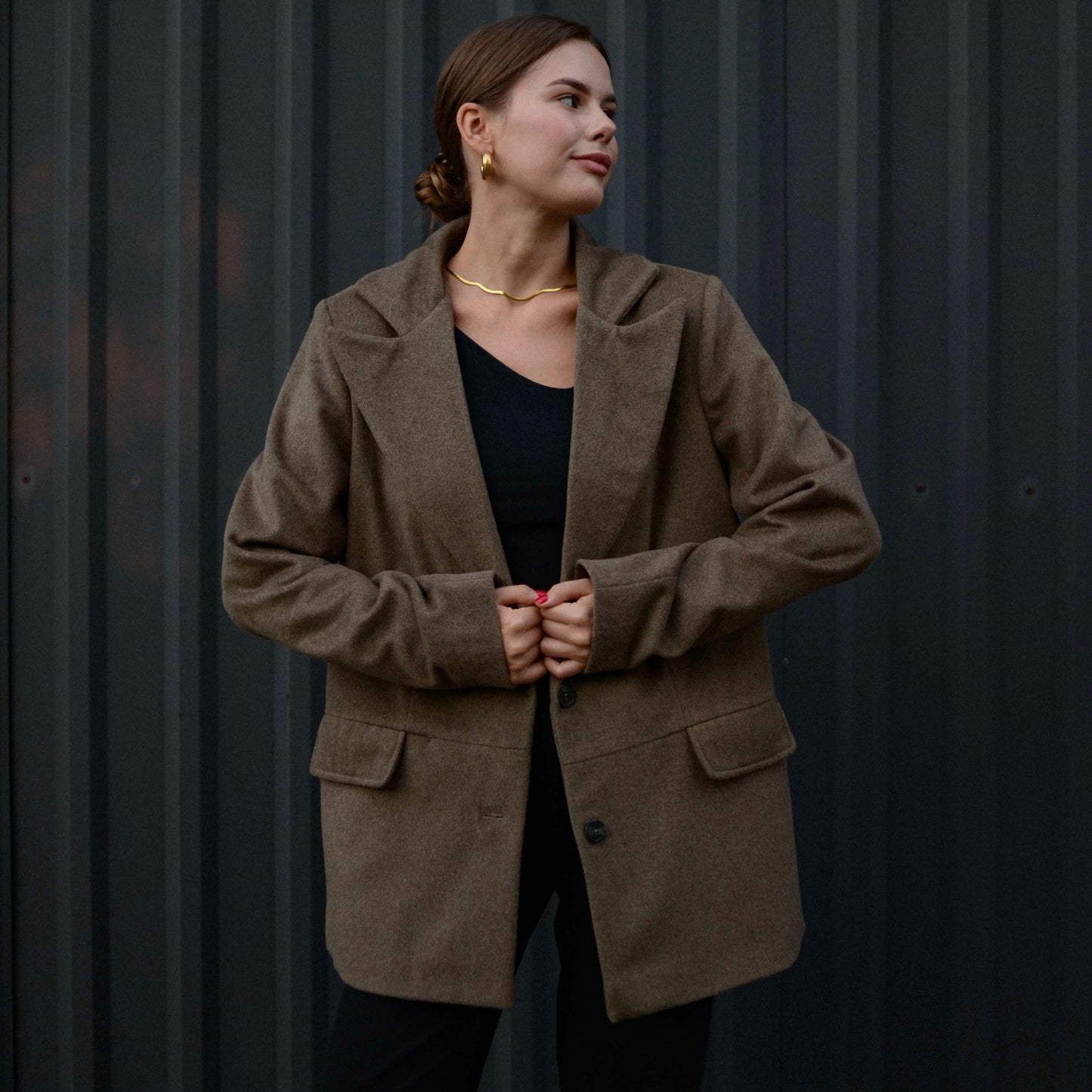 Beige wool jacket