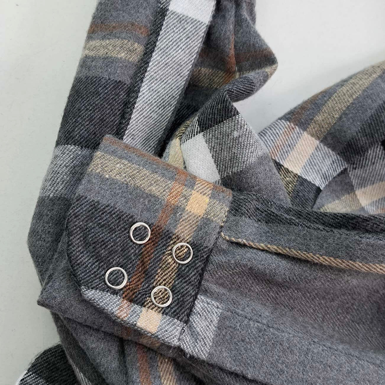 Checkered shirt with detachable bottom