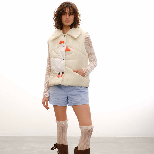 Жилетка «Курочка» з відстібним коміром