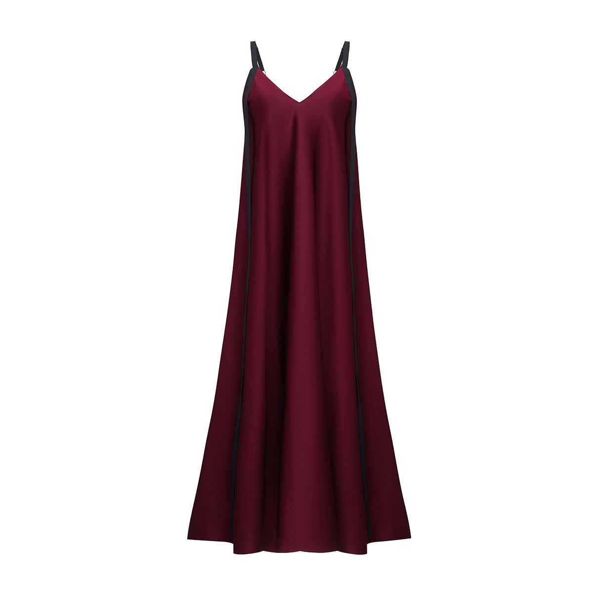 Burgundy dress with ribbons