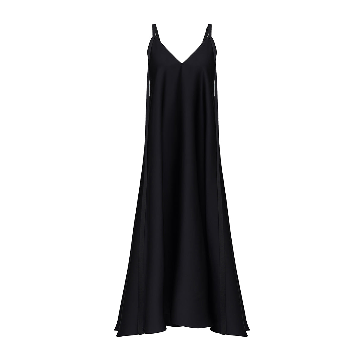 Black dress with ribbons height from 155cm +