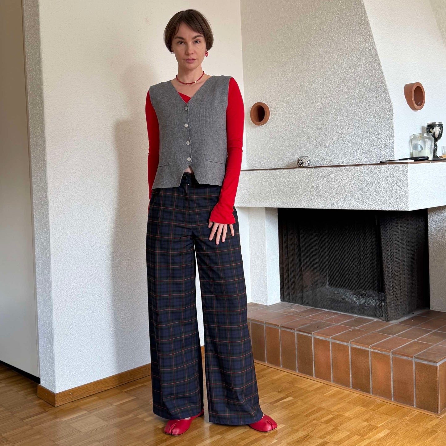 Checked pants
