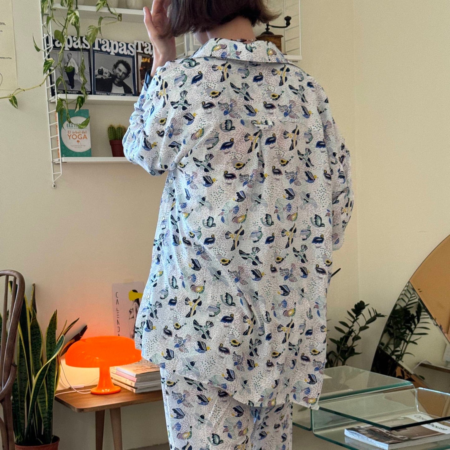 Shirt+ pants with a bird print
