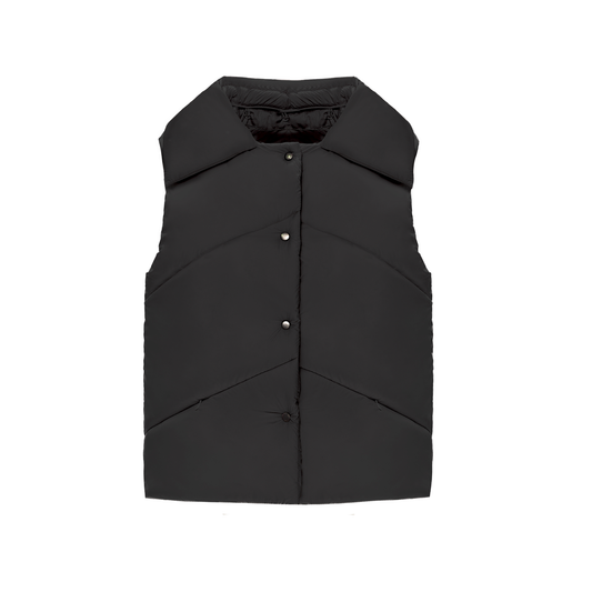 Жилетка з відстібним коміром чорна