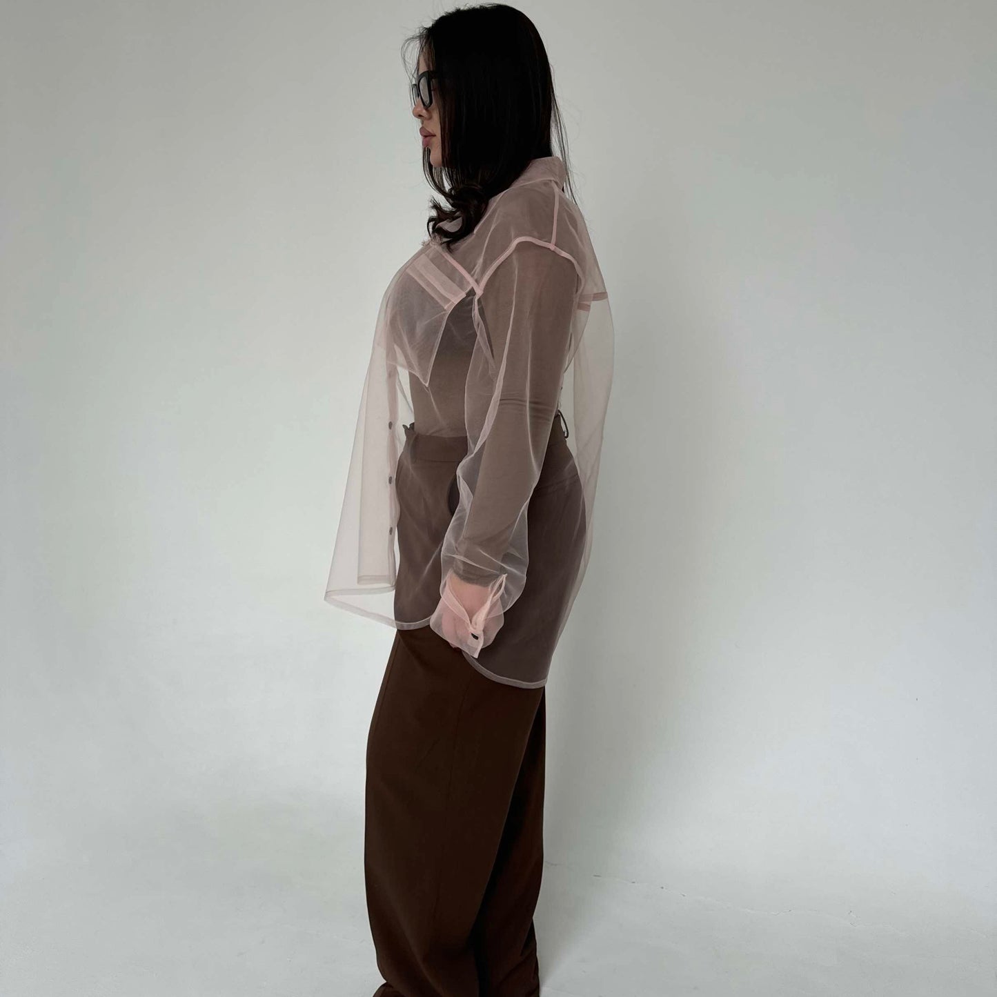 Transparent beige shirt
