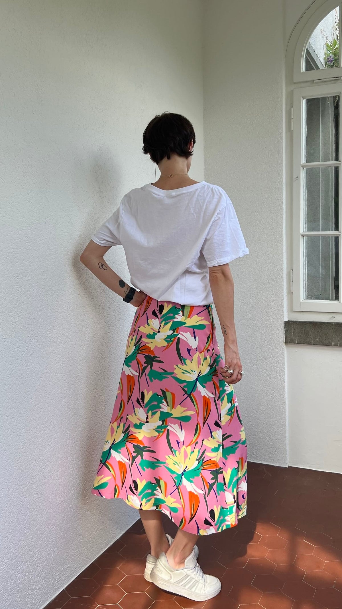 Asymmetrical skirt «Nymphaea»