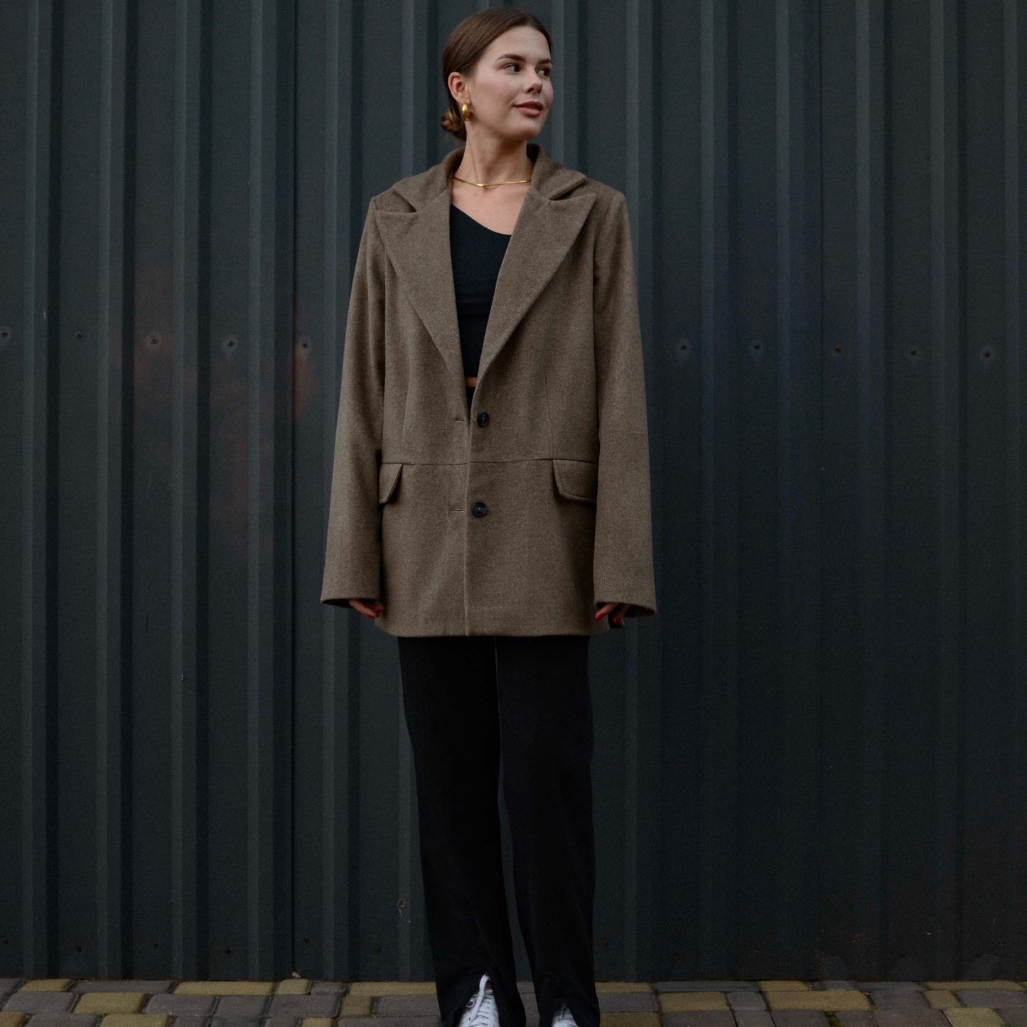 Beige wool jacket