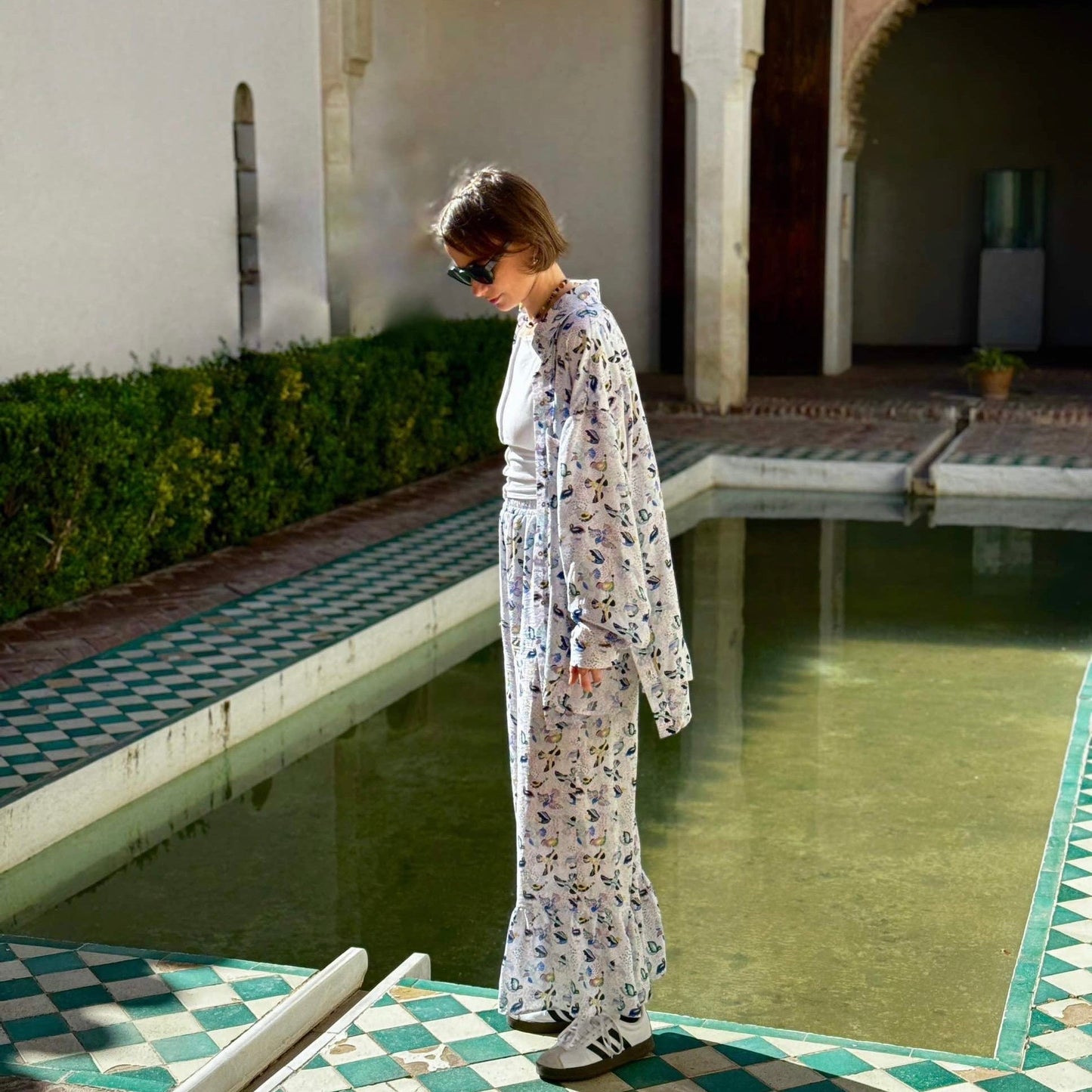 Shirt+ pants with a bird print