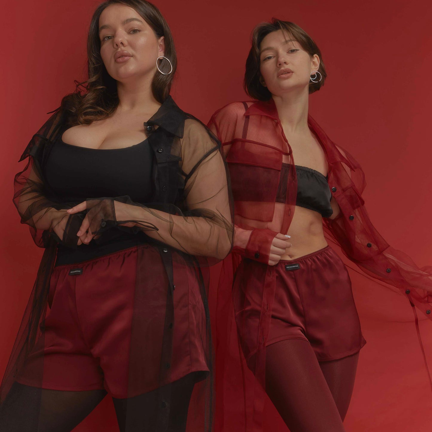 Боксери шовкові бургунді