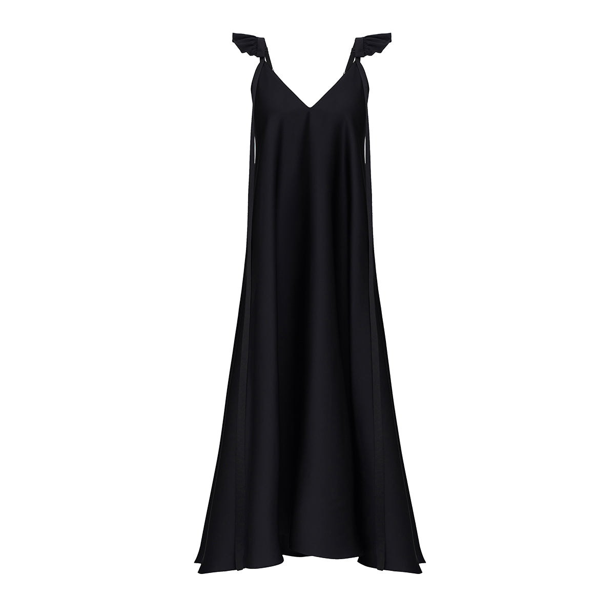 Black dress with ribbons height from 155cm +