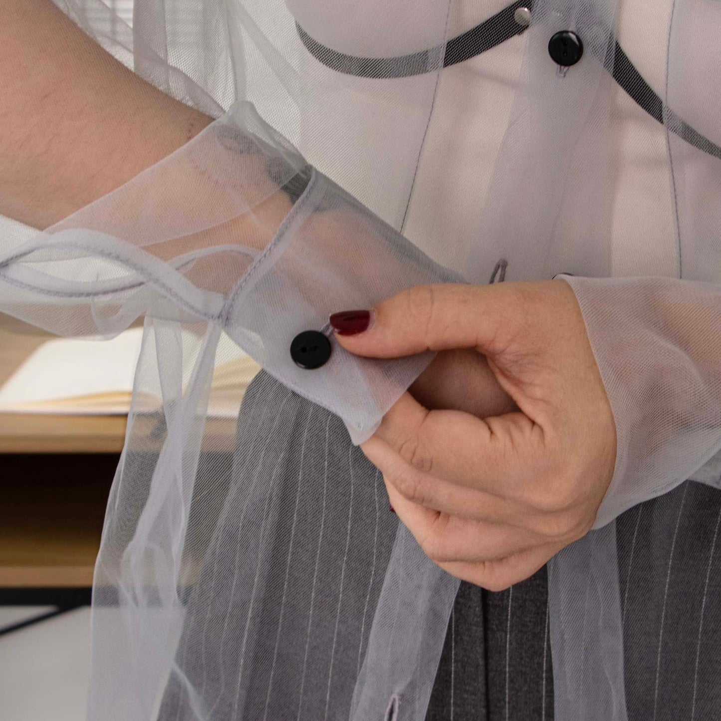 Transparent gray shirt
