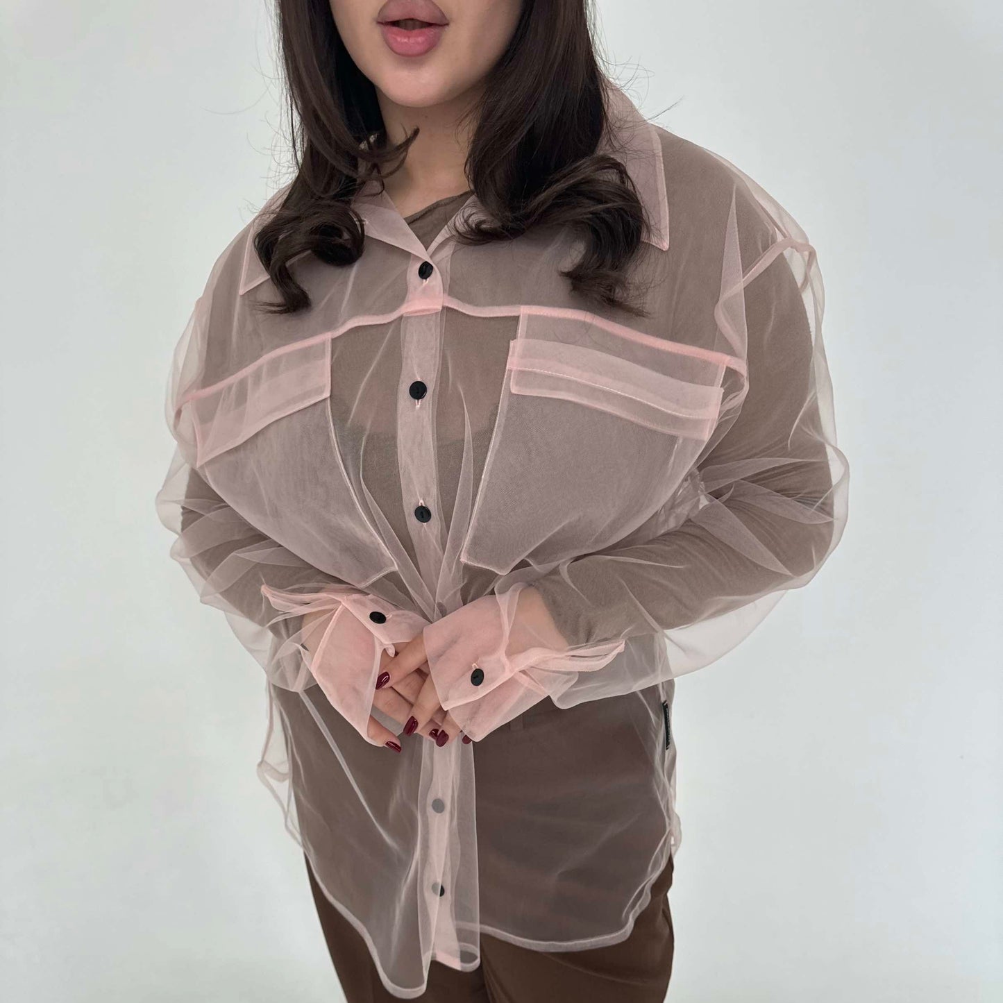 Transparent beige shirt