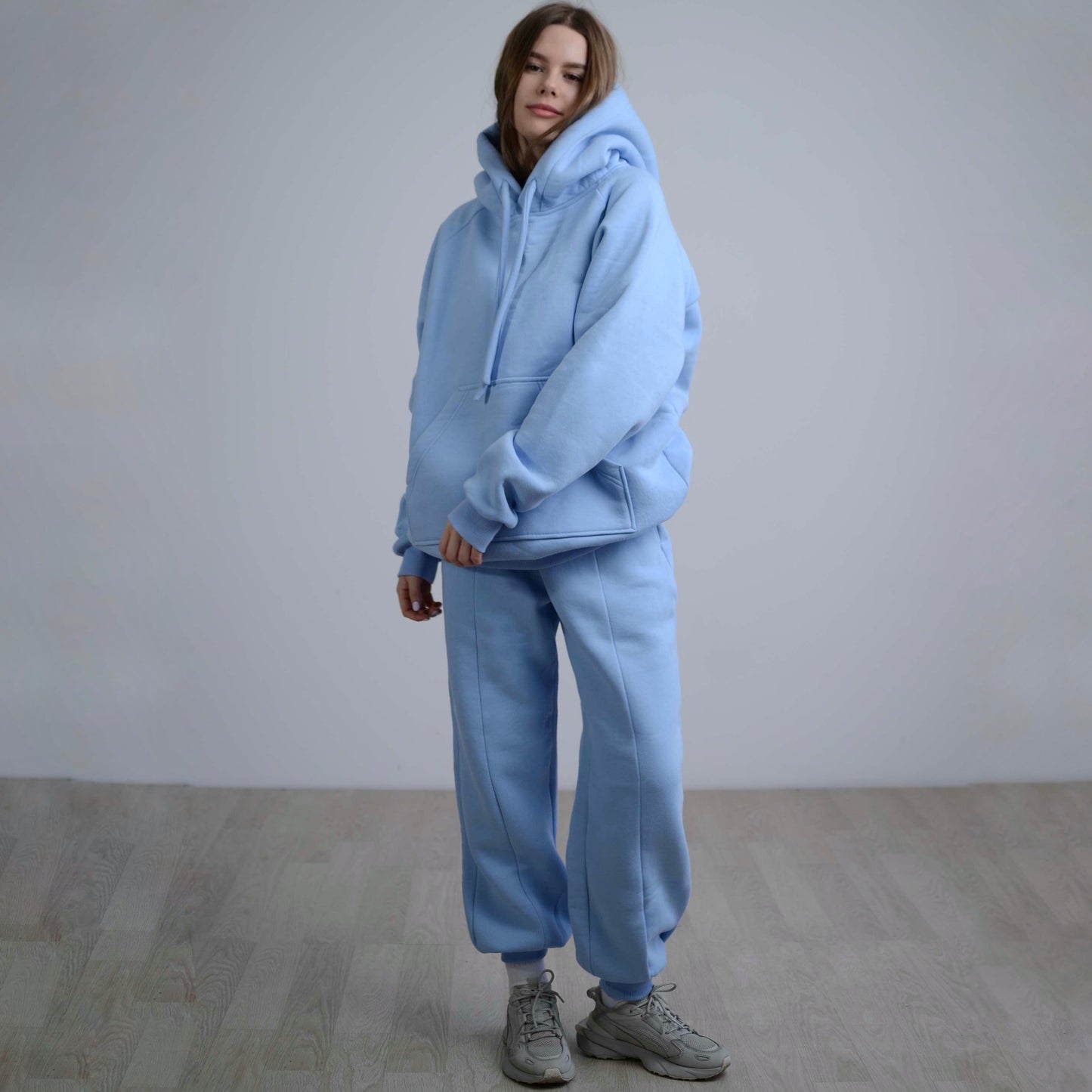Blue fleece tracksuit pants