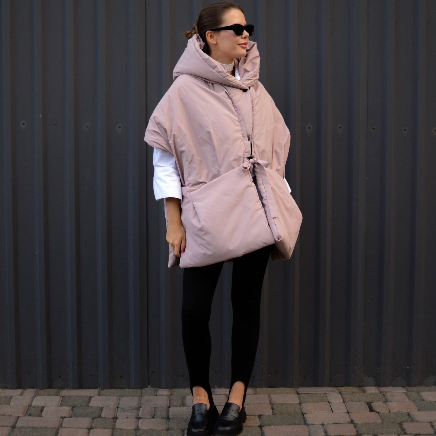 Powder Down vest with detachable hood