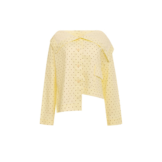 Asymmetrical cotton shirt