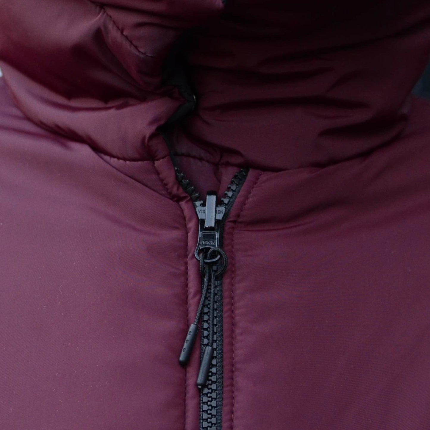 Winter double-sided jacket marsala/black