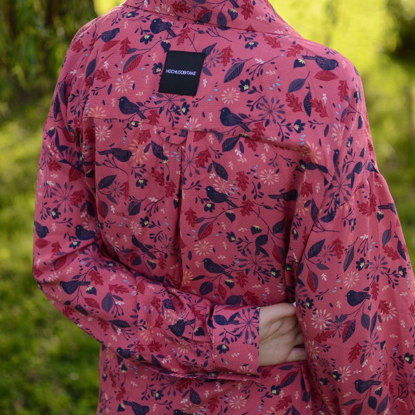 Shirt + pants with a print "Crimson birds"