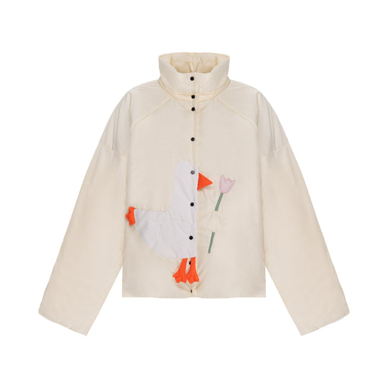 <tc>Куртка «Качечка» жовте масло зі знімними бантами і пристібним капюшоном</tc>