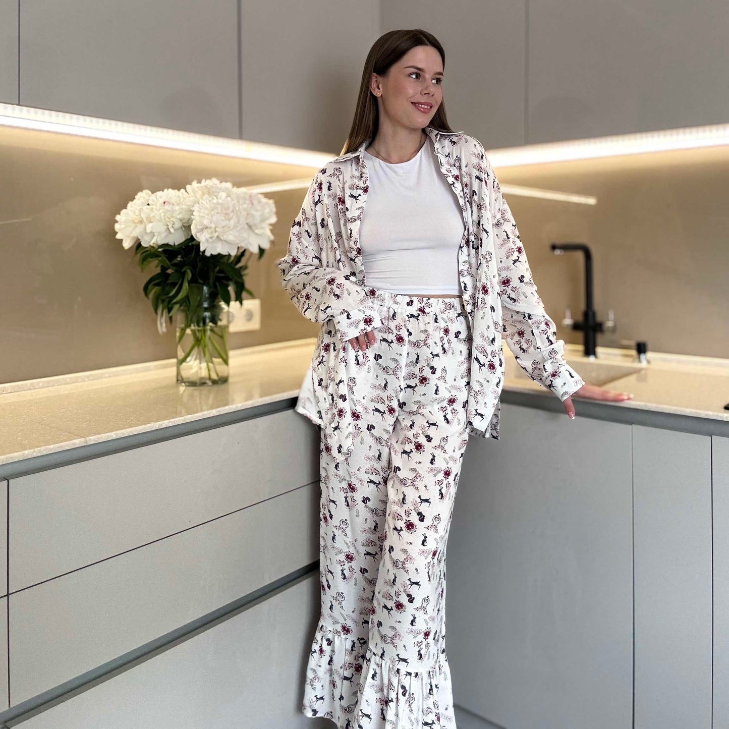 Pants with flounces «Deer and Rabbits»