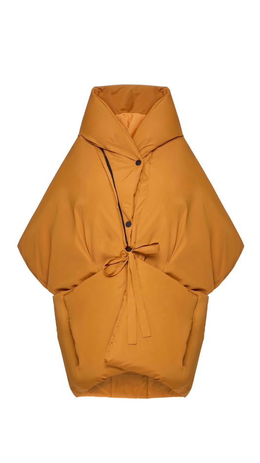 Curry Down vest with detachable hood