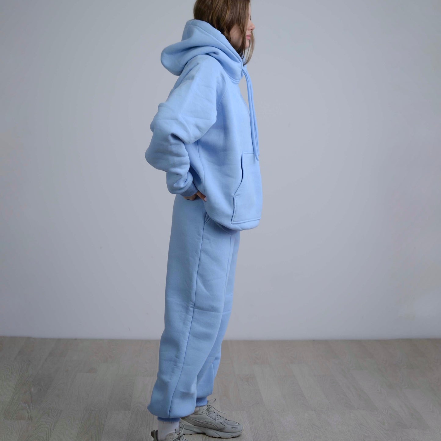 Blue fleece tracksuit pants