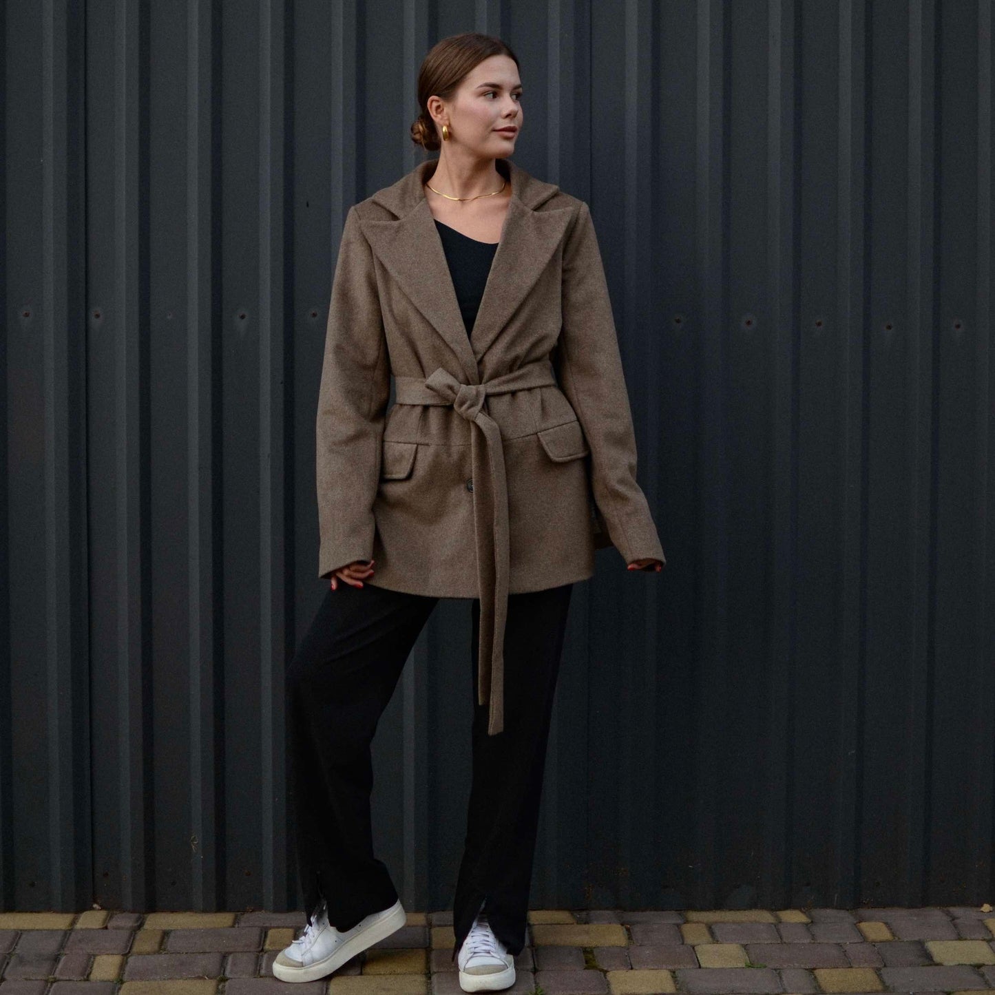 Beige wool jacket