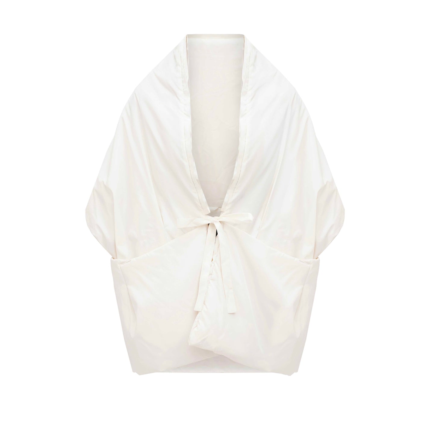 Milk Down vest with detachable hood