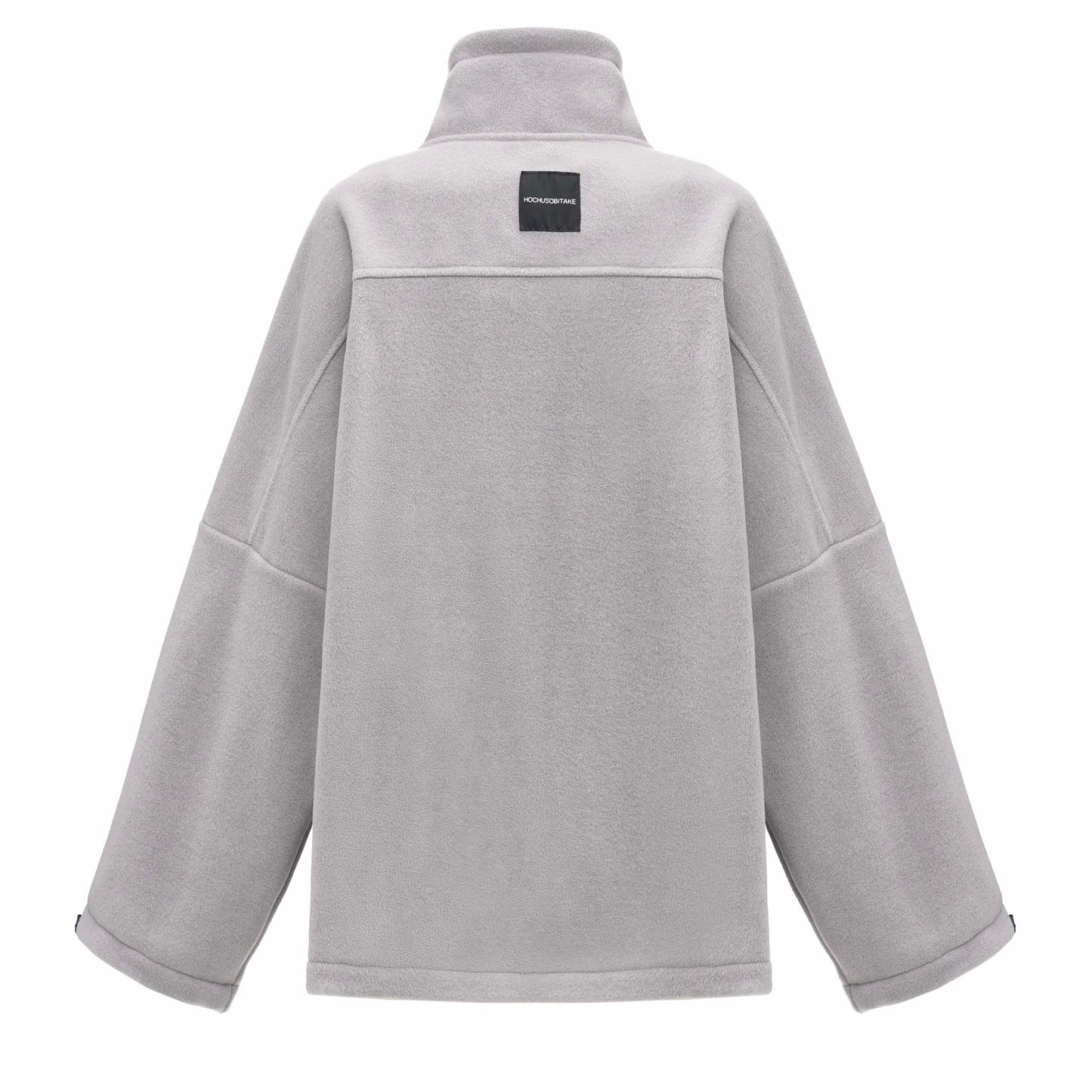 Zip-through fleece jacket gray