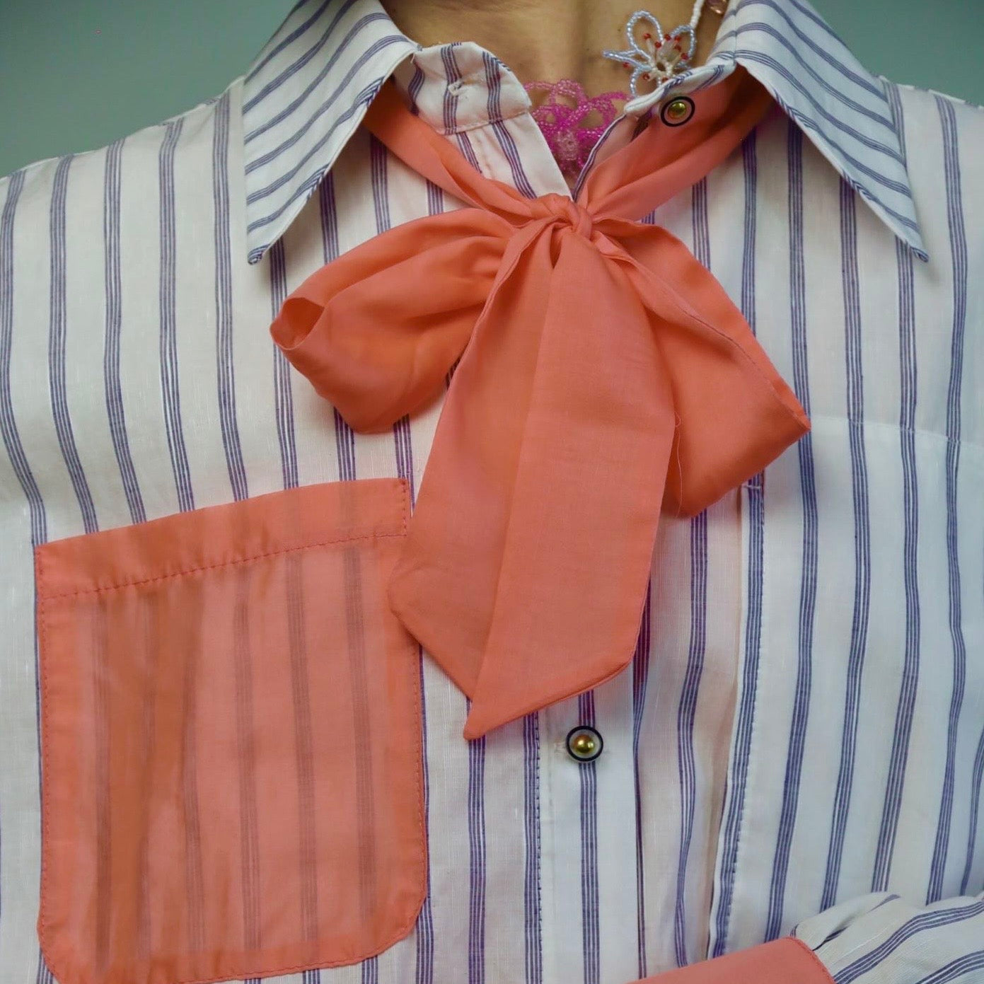 Striped shirt with optional attachable bottom