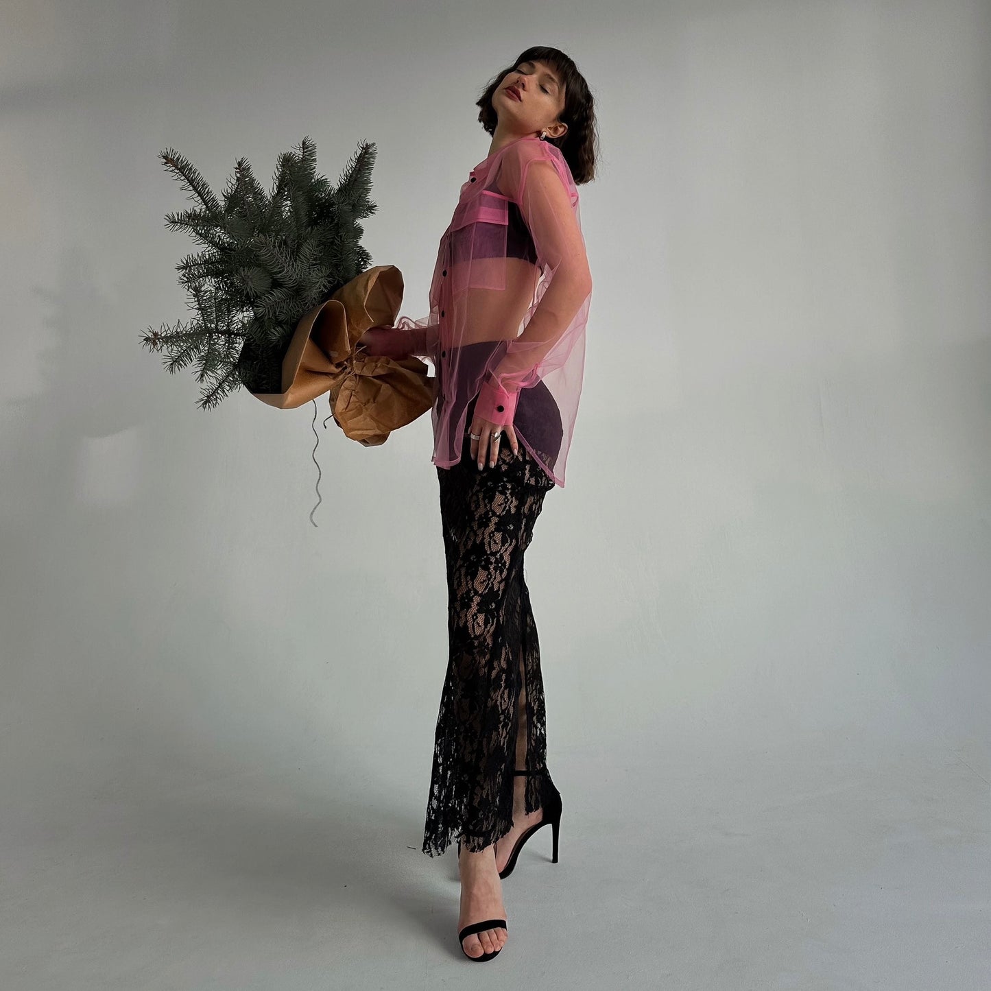 Transparent bubblegum shirt