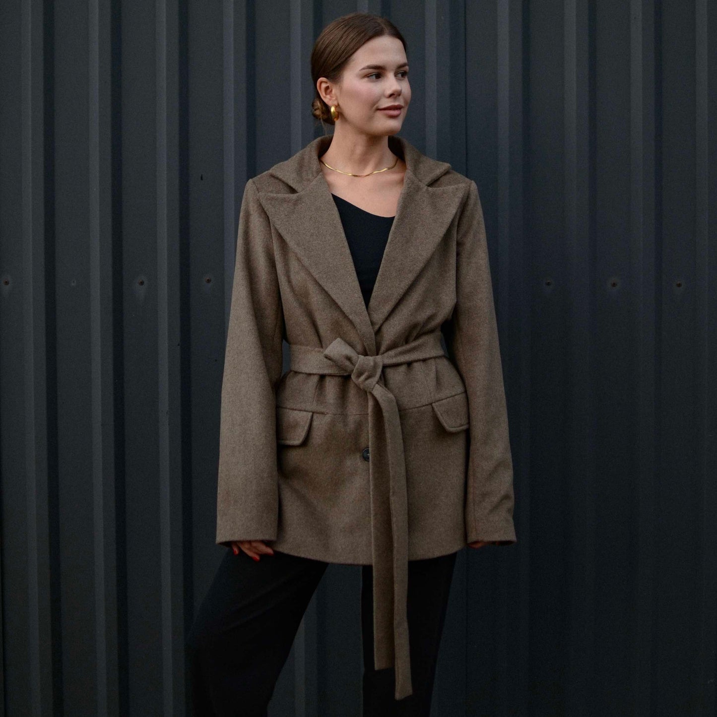 Beige wool jacket