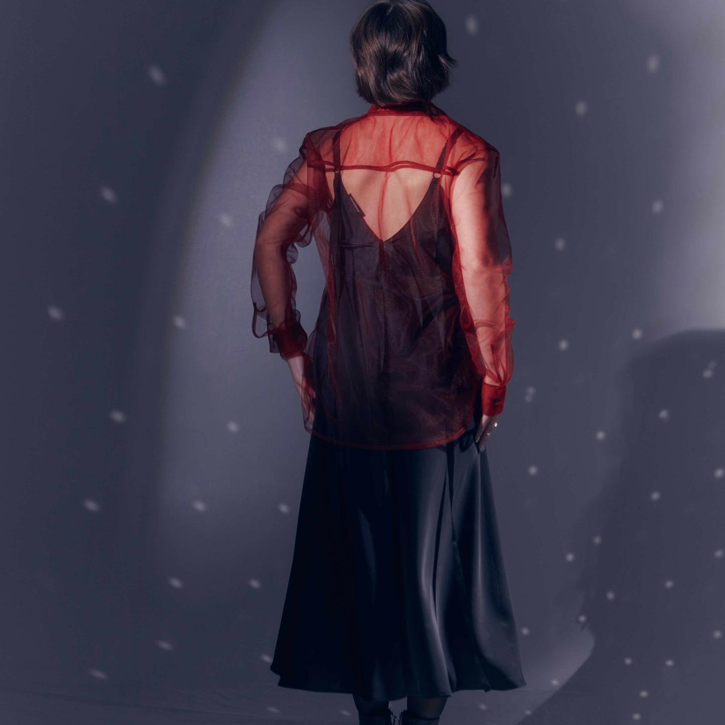 Black dress with ribbons