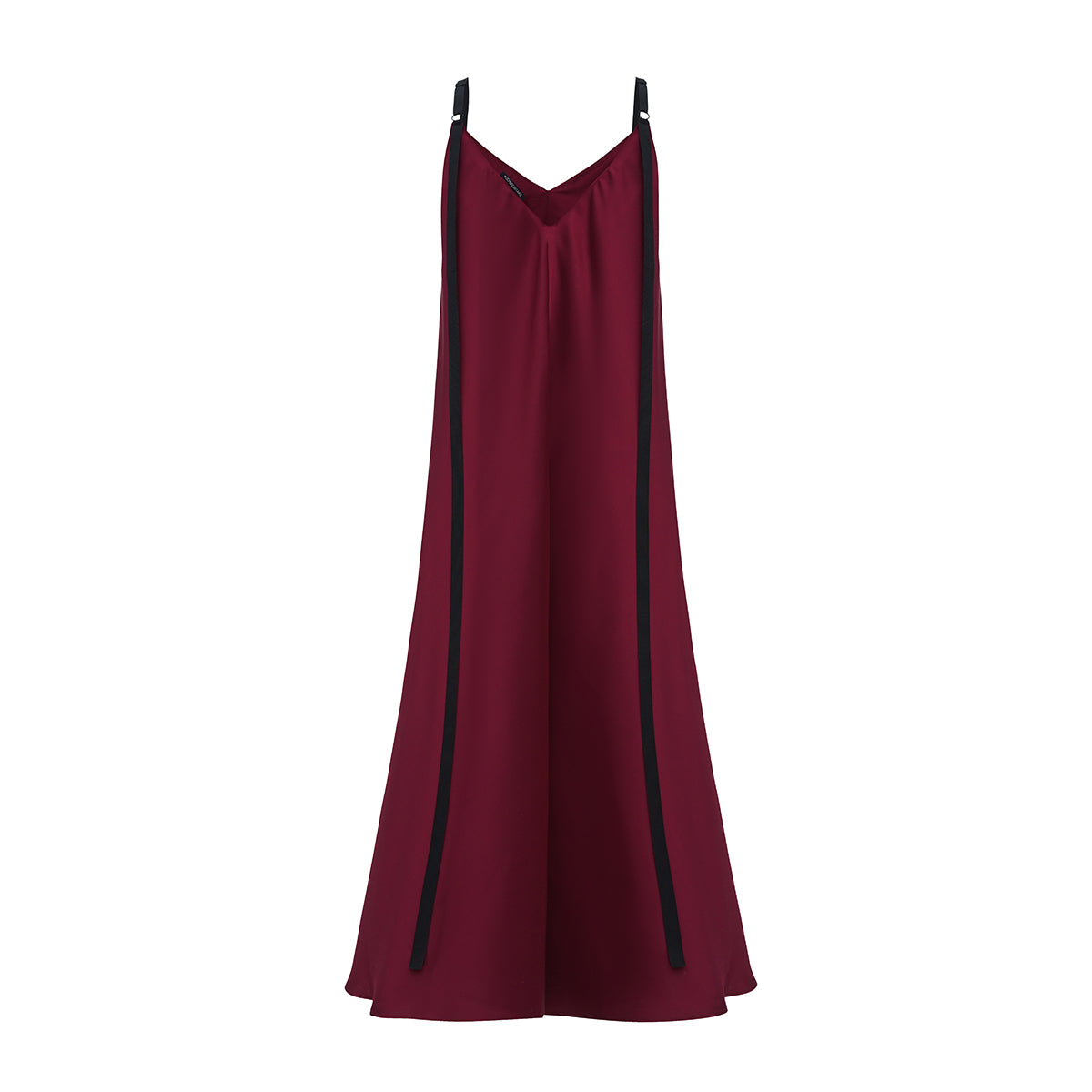 Burgundy dress with ribbons