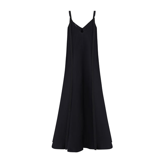 <tc>Чорна сукня зі стрічками на зріст 155см +</tc>