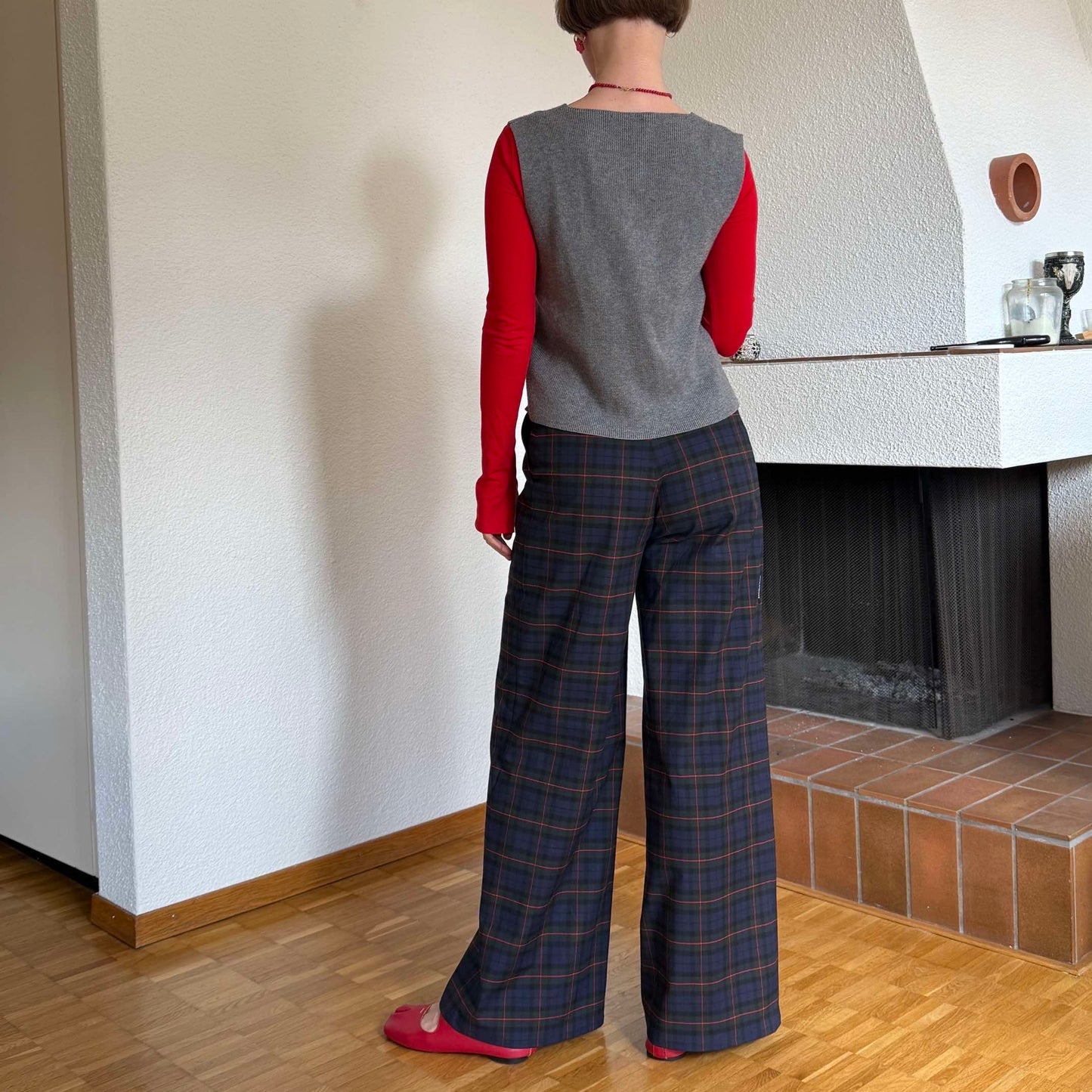 Checked pants