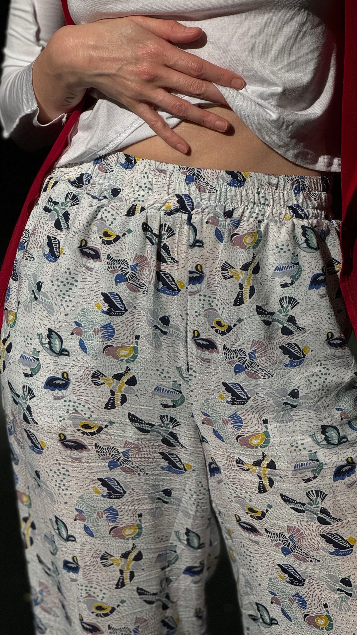Shirt+ pants with a bird print