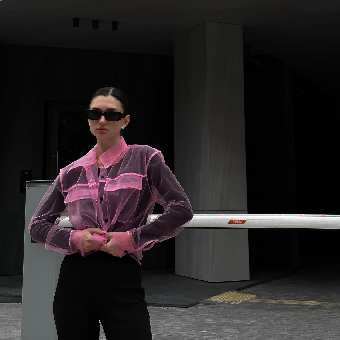 Transparent bubblegum shirt