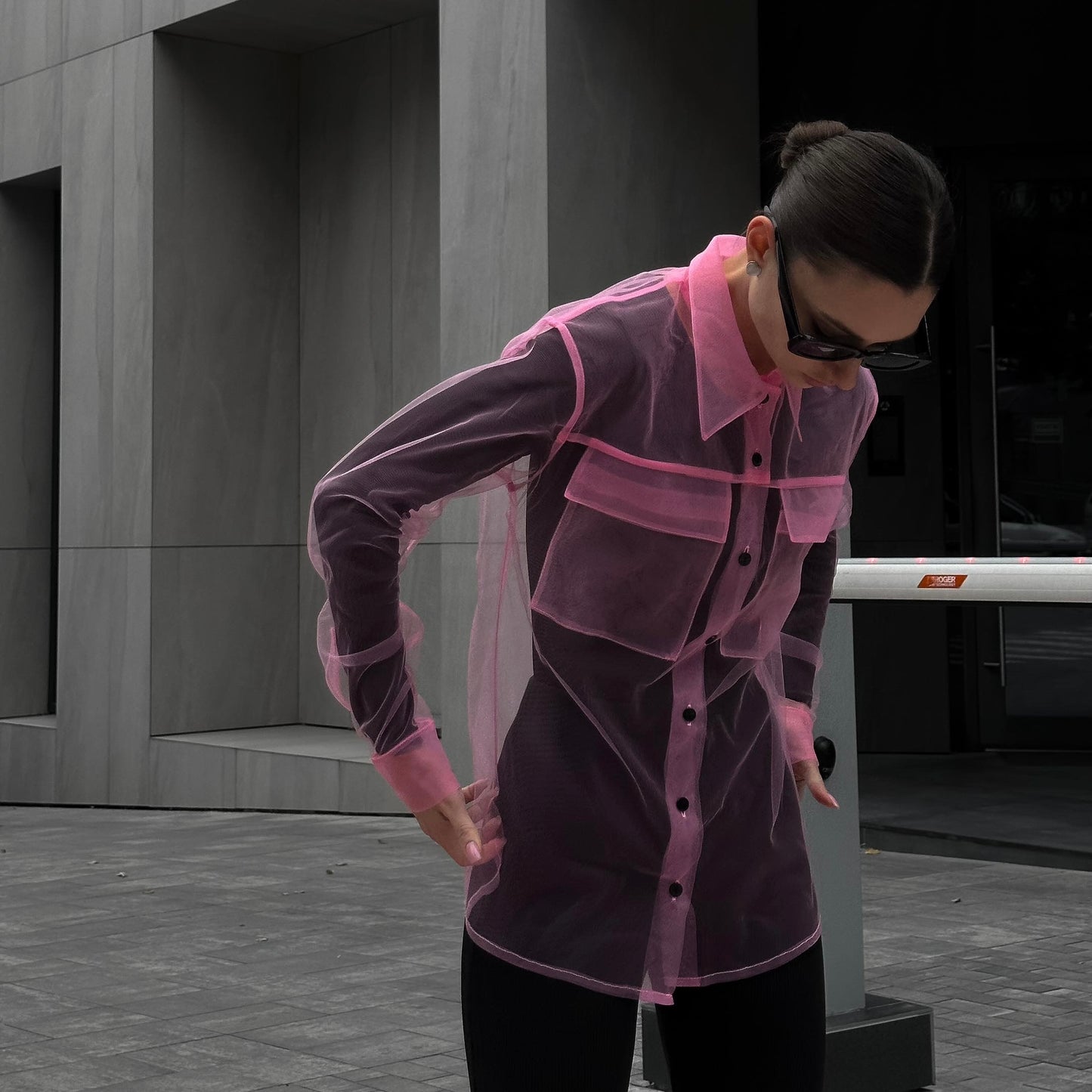 Transparent bubblegum shirt