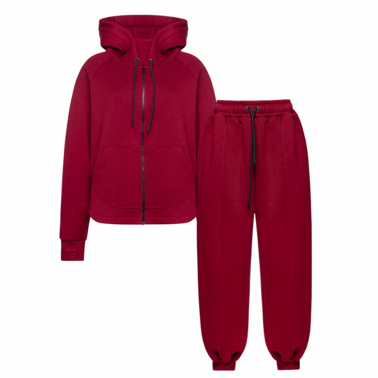 <tc>Флісовий костюм кольору бургунді</tc>