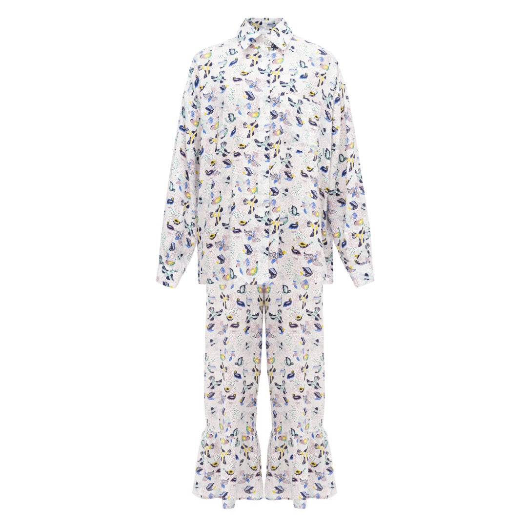 Shirt+ pants with a bird print