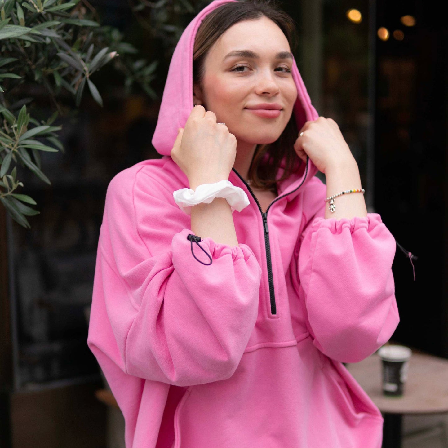 Pink hoodie