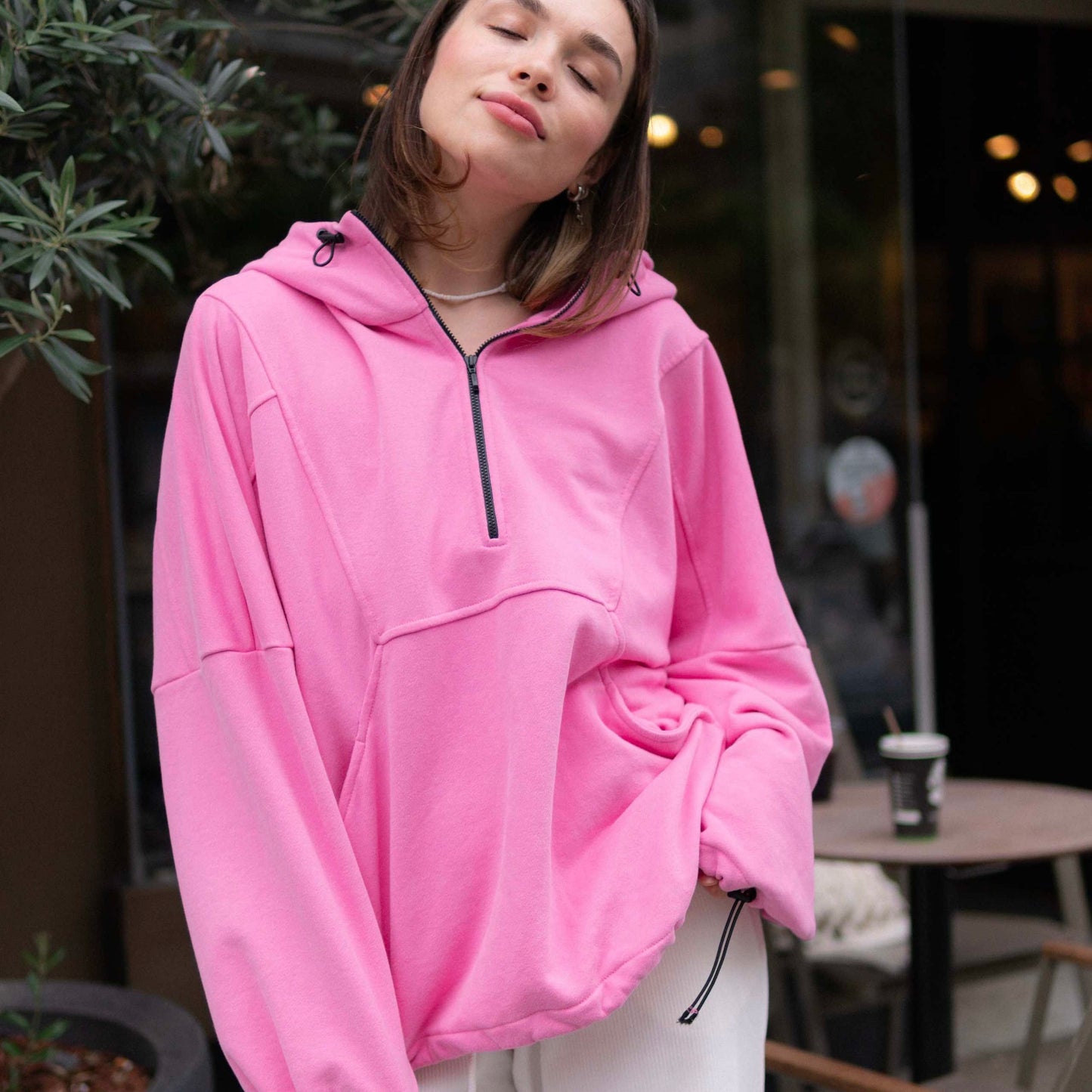 Pink hoodie