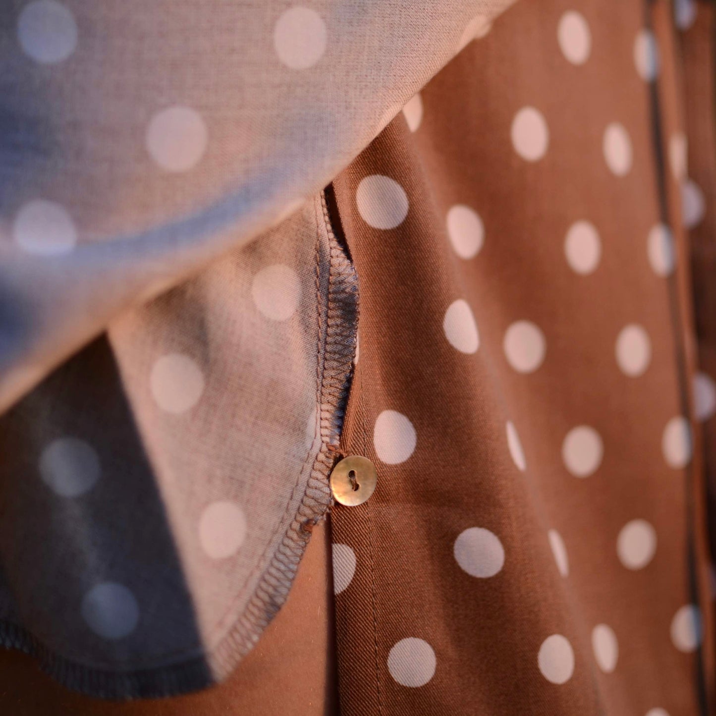Polka asymmetrical skirt
