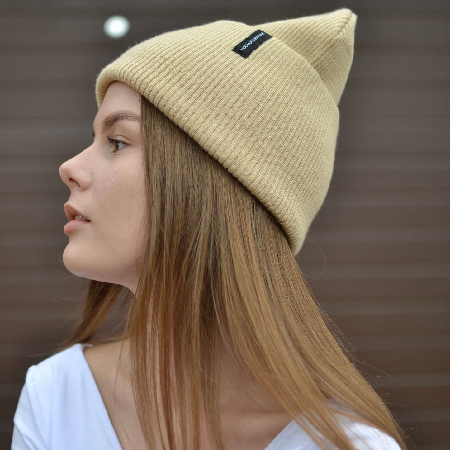 Beige hat