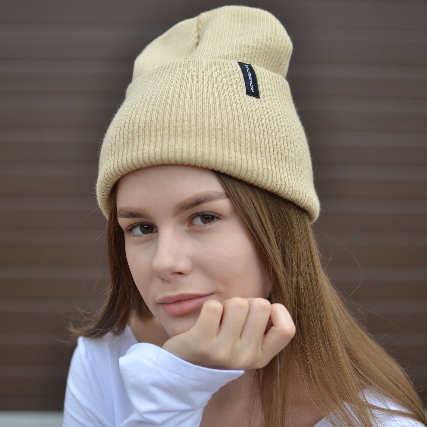 Beige hat