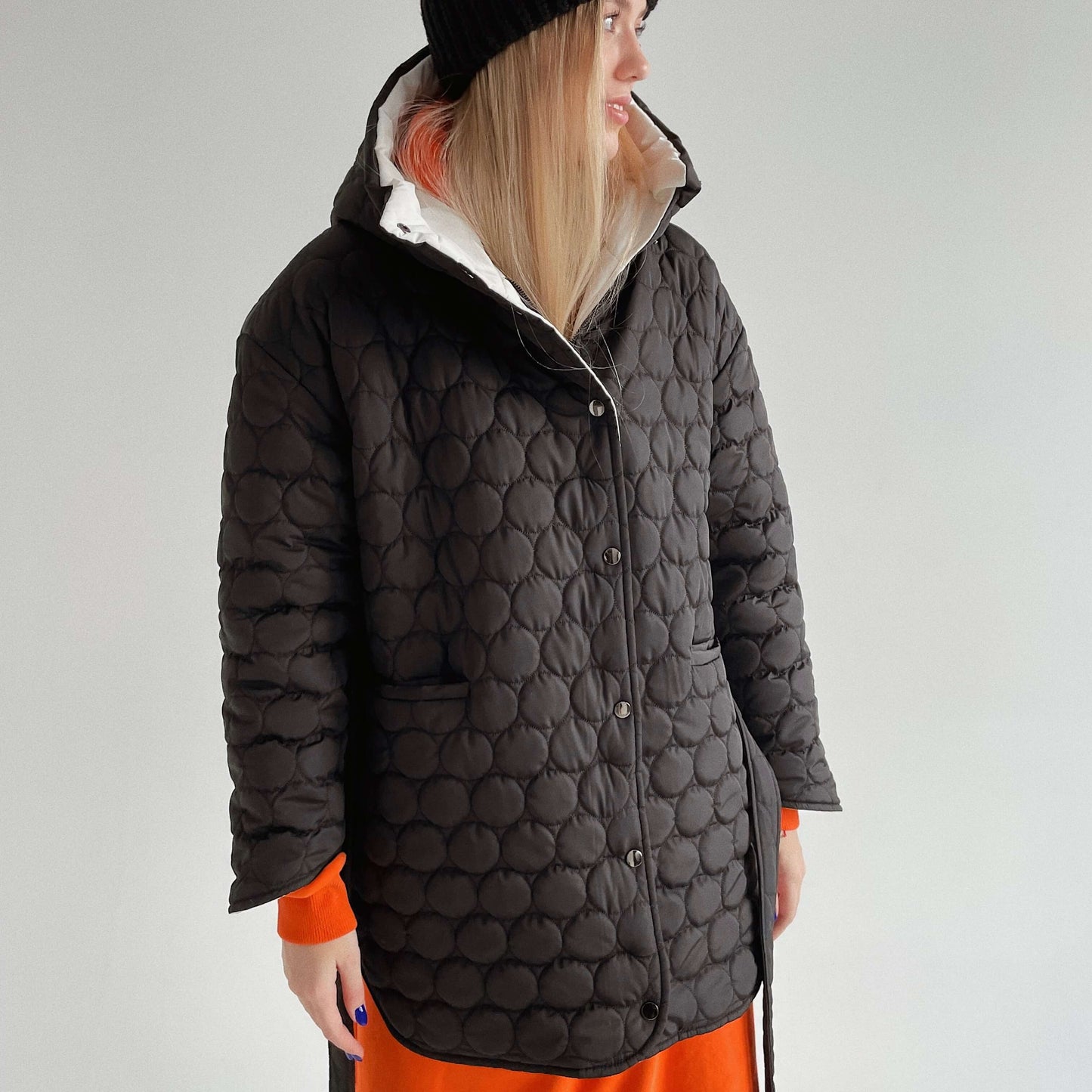 Winter double-sided jacket black/milky