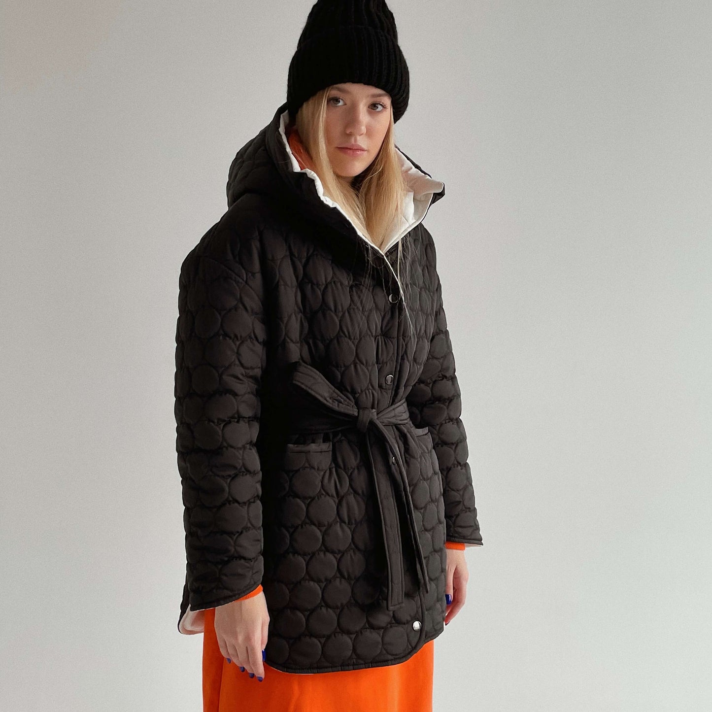 Winter double-sided jacket black/milky
